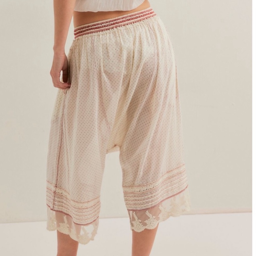 Free People Cream and Blush Polka Dot Lounge Harem Pants - Picture 6 of 13